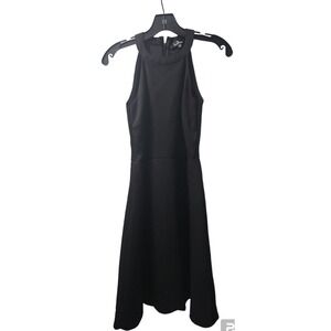 Lulus Black Halter Neck Fit & Flare Party Dress‎ Sleeveless Size S